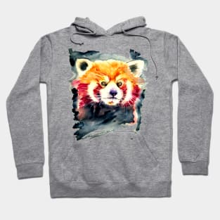 Red panda watercolor Hoodie